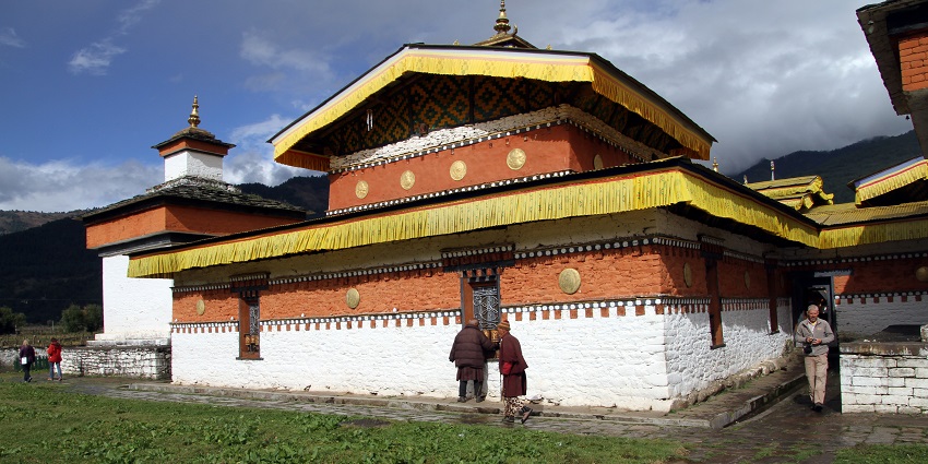 An image of the Jambay Lhakhang, a famous place to visit in Bumthang Valley.