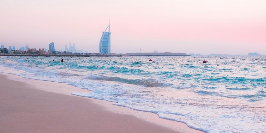 The stunning beach with access to snorkeling in Fujairah’s clear blue waters.