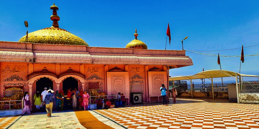 Jwala Devi Temple, a serene hilltop shrine near Bhadraj Temple, Uttarakhand.