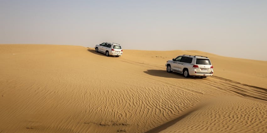 A mesmerising dune at the Kalahari Desert Safari in Botswana during daylight