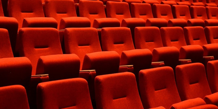 An image of a theatre for the Kalidas Festival, celebrating the popular Sanskrit poet Kalidasa.
