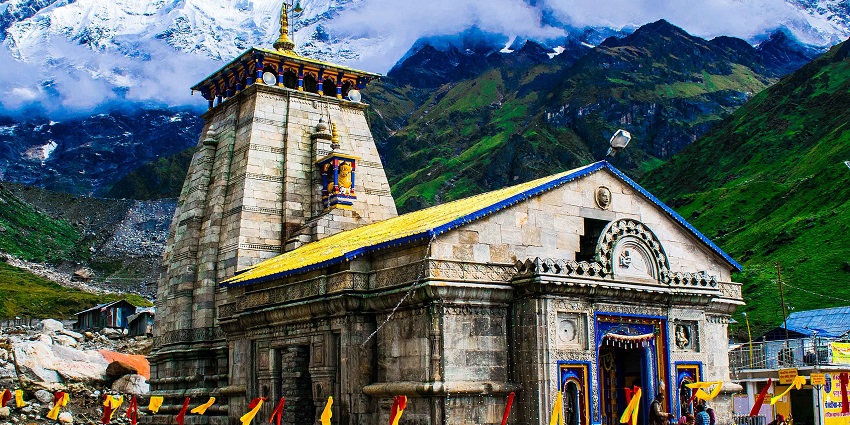 Kedarnath temple is counted among India's 12 Jyotirlingas near Bhairavnath Temple.