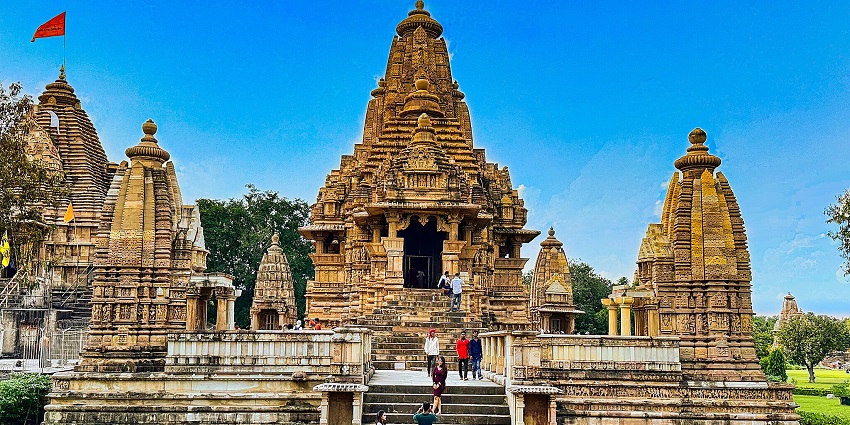 Lakshmana temple in Khajuraho, Madhya Pradesh, the location of Khajuraho Dance Festival
