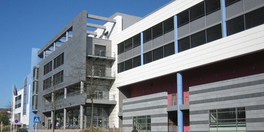 Modern, beautiful buildings are showcasing contemporary architecture under clear skies.