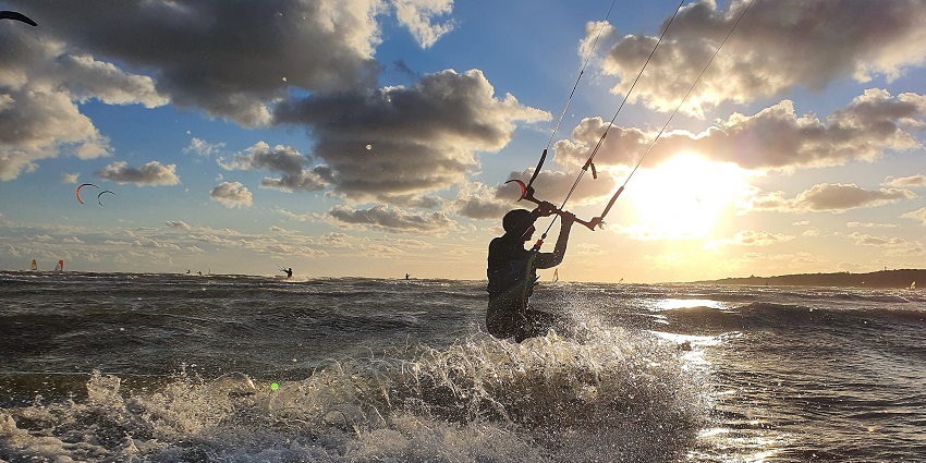 Kite surfing is among the water sports in Colombo