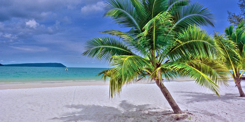 An image of the stunning beaches of Koh Rong, a perfect Cambodia tourist place for a honeymoon.