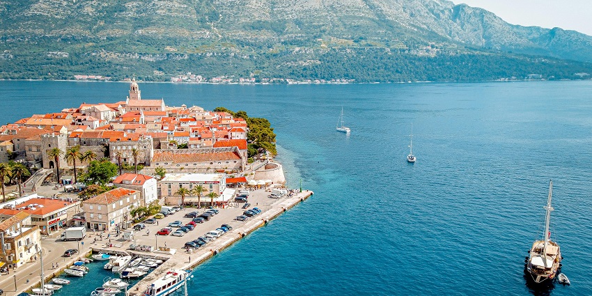 Visit Korčula’s medieval Old Town, crystal-clear waters, and lush vineyards.