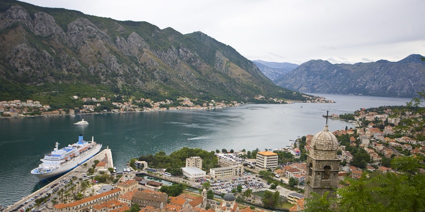 The breathtaking view from Kotor Fortress, a must-visit spot for fort treks in Montenegro.