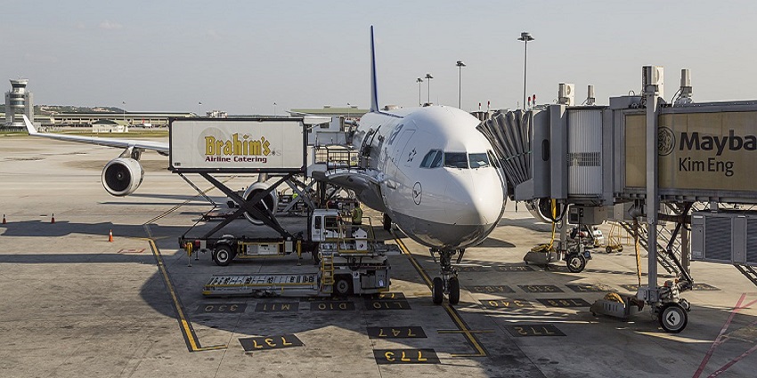An image of Kuala Lumpur International Airport in Asia, showing an airline catering facility
