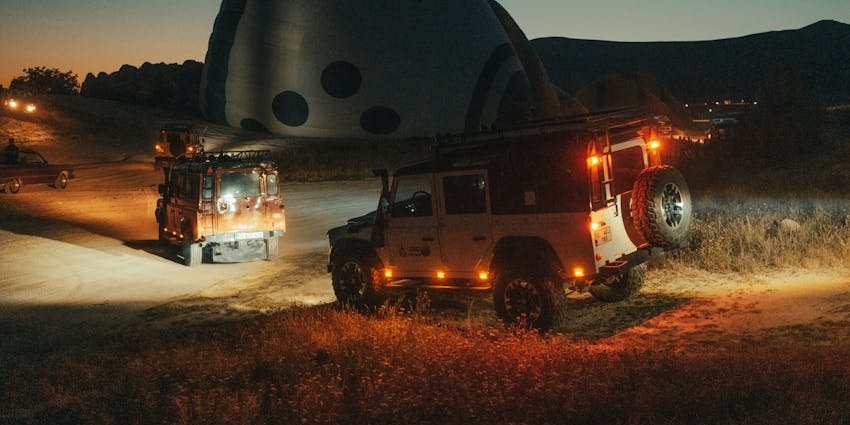 Tourists enjoying a night jeep safari at a park to experience Arugam Bay Nightlife.