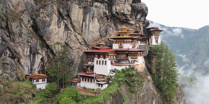 Kunzangdrak Monastery is a serene and sacred cliffside retreat in Bumthang