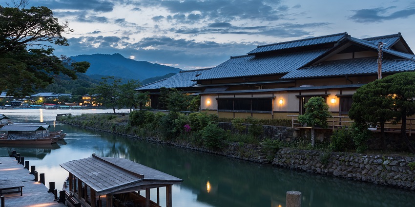 Sunset over Kyoto’s Katsura River- one of the best places to visit in June for couples