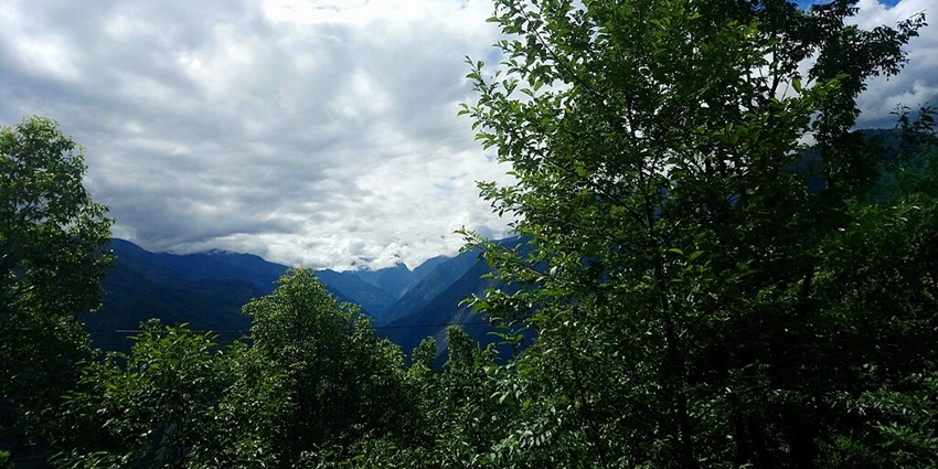 Breathtaking views from Kanchenjunga view point on a cloudy day in Lachen, Sikkim