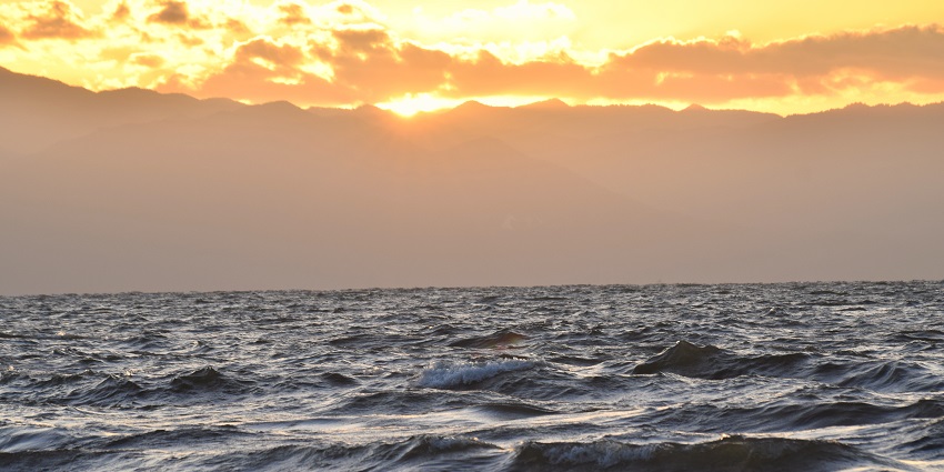 This picture shows Lake Biwa, said to be around 4 to 6 million years old.