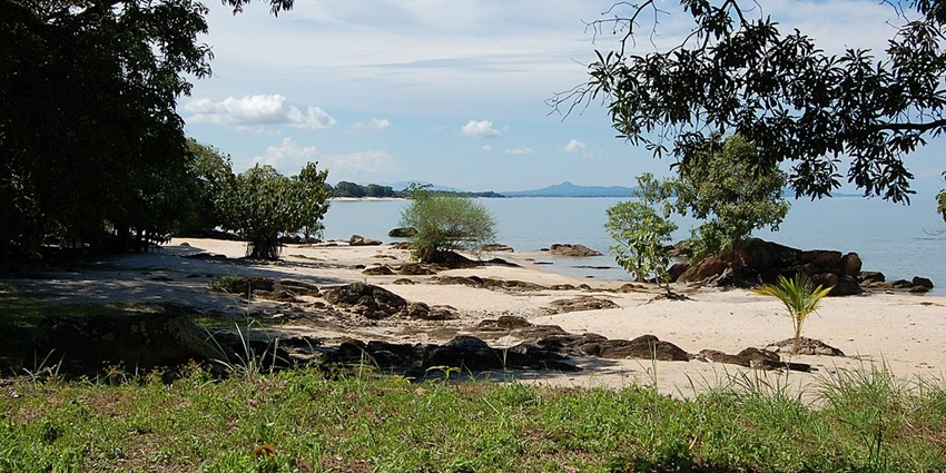 View of the turquoise waters of Lake Malawi, home to vibrant cichlid fish