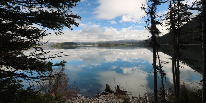 The mysterious Lake of No Return, one of the lakes in Nagaland, surrounded by dense forests under a beautiful sky.