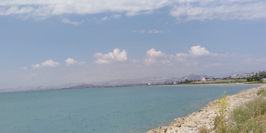 Lake Van’s turquoise waters, one of the famous largest saline water lakes in the world
