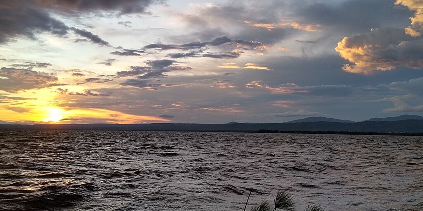 Lake Victoria, a stunning aerial view of Africa's largest freshwater lake.
