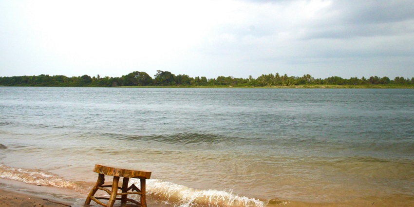 A view of the largest man-made lakes in the world, lake Volta.