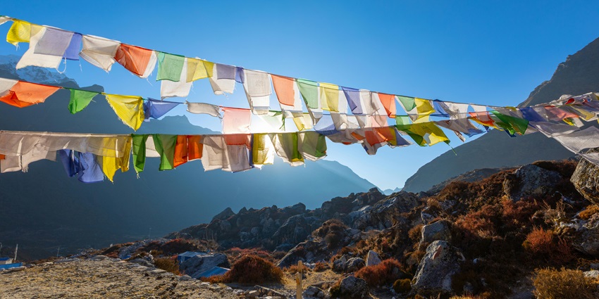 Himalayan peaks of Langtang Valley Trek, Nepal, one of the places for trekking in February.