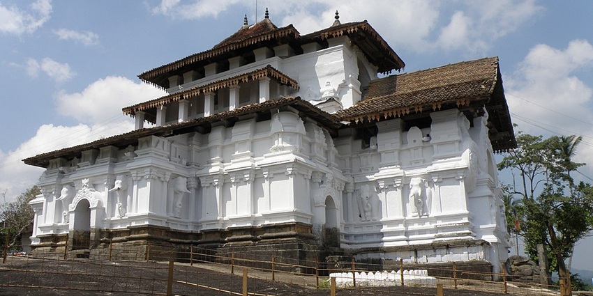 A view of the entrance area of the Lankatilaka Temple