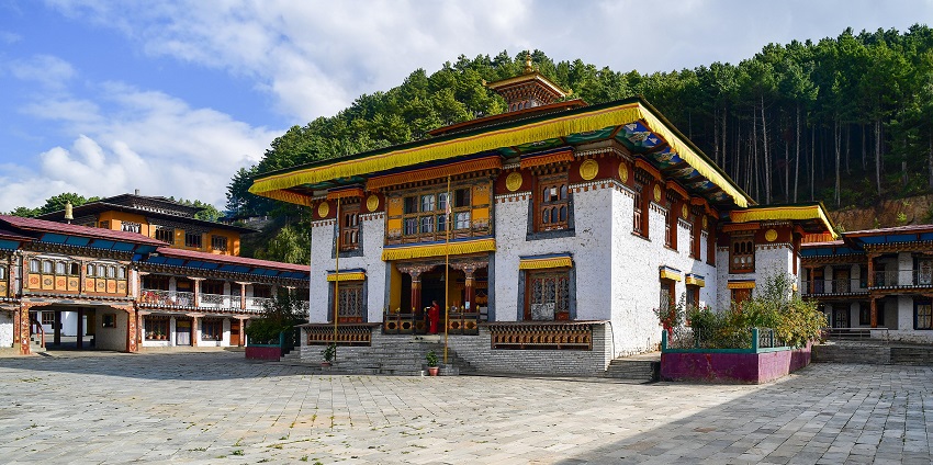 Image of Lhodrak Karchu Monastery, one of the famous Tibetan monasteries worldwide