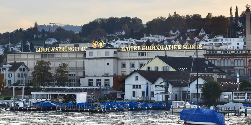 Lindt & Sprüngli Chocolate Factory and Headquarters in Kilchberg, Zurich, Switzerland.