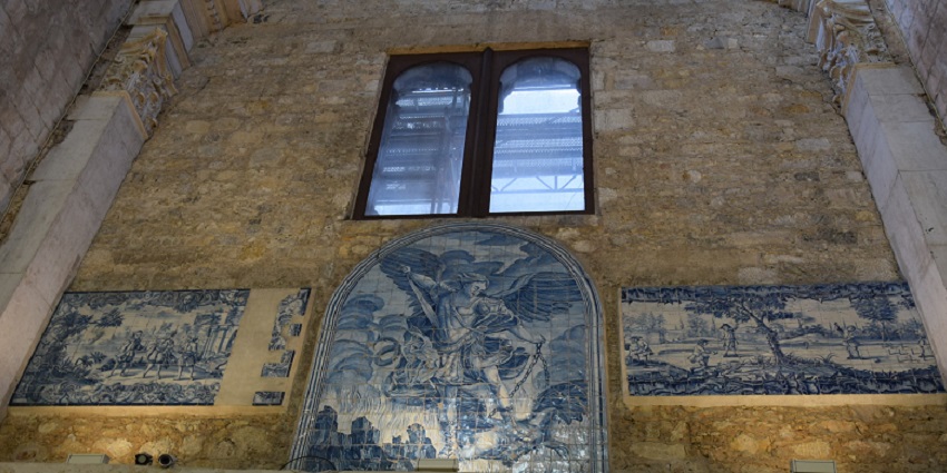 A view of the Lisbon Earthquake Museum depicted during the destruction