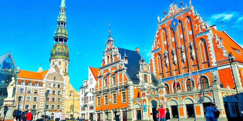 House of the Blackheads in Riga, Latvia, a stunning landmark in any European travel guide.