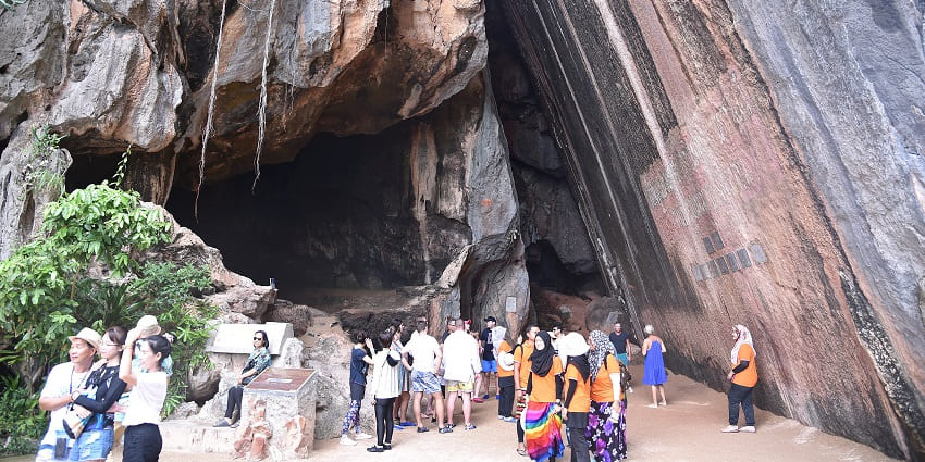 The Viking Cave is famous for its limestone cliffs towering above, making it a picture-perfect setting.
