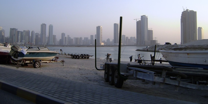 The Sharjah Aquarium in the Al Khan Old Area showcases marine life and coastal exhibits