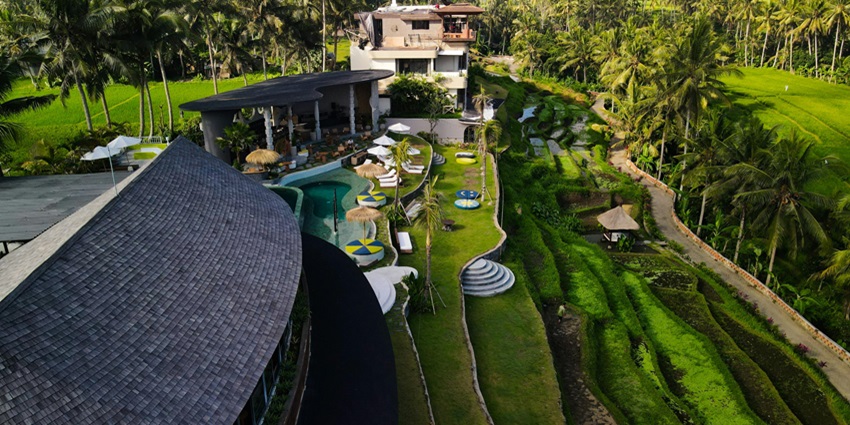 Campuhan Ridge Walk in Ubud, Bali, featuring lush landscapes and serene countryside views.