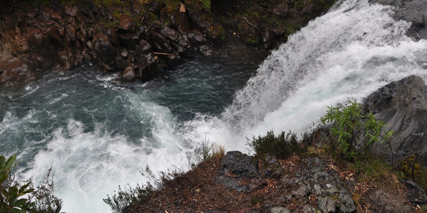 A stunning view of Tawhai Falls, located in the heart of Tongariro National Park, New Zealand.
