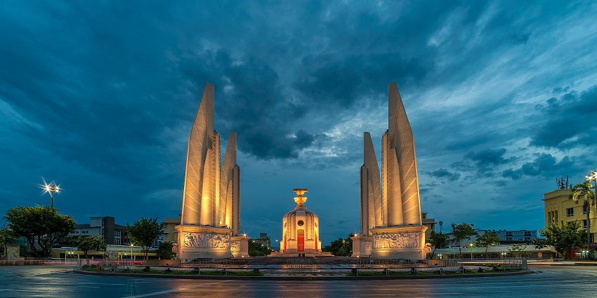 A view of Democracy Monument in Bangkok, Thailand, a top place to visit.