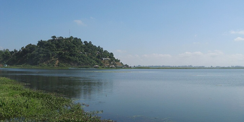 Loktak Lake, a famous fresh water lake in India, featuring unique floating phumdis