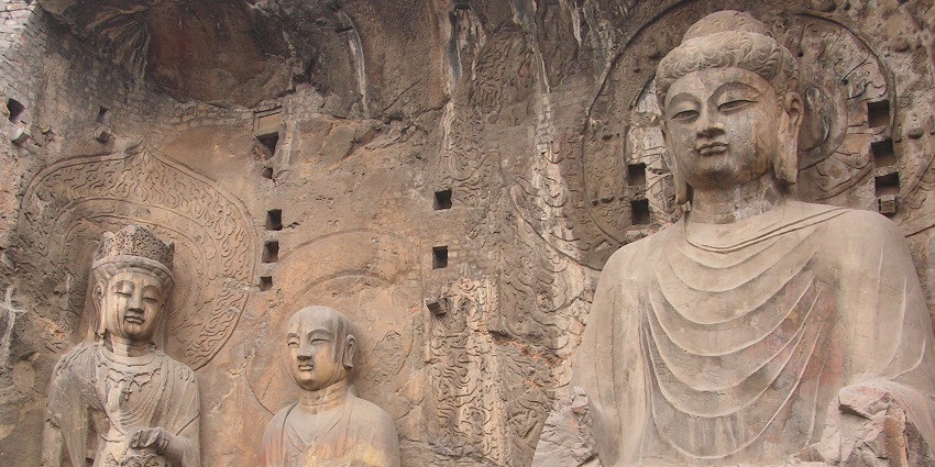 Remarkable rock cut caves at Longmen display intricate Buddhist carvings and history.
