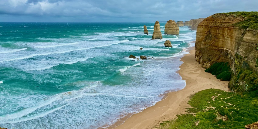 Image of Marine Park from Mount Gower, a popular destination near Lord Howe Island.