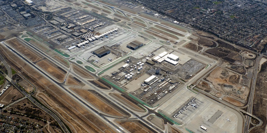 A view of the Los Angeles International Airport, one of the top airports in Los Angeles.