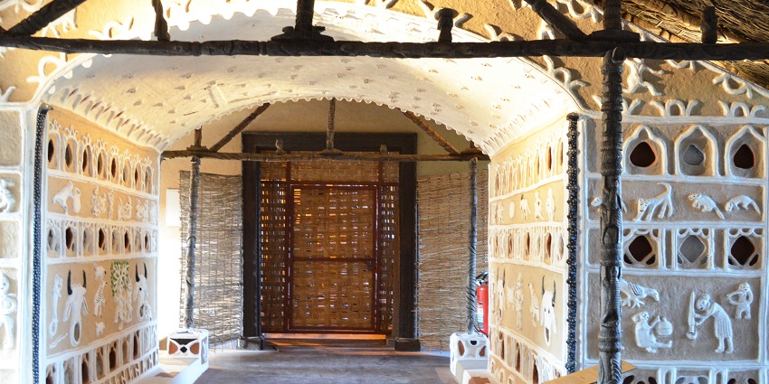 Traditional tribal artwork from Madhya Pradesh, one of the top tourist locations