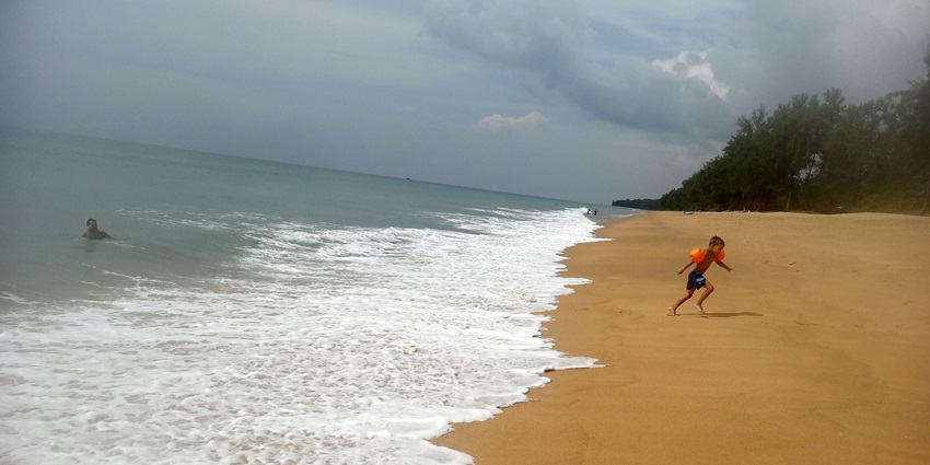 Mai Khao Beach is a long stretch of Phuket’s coastline, near the airport, quiet and scenic.