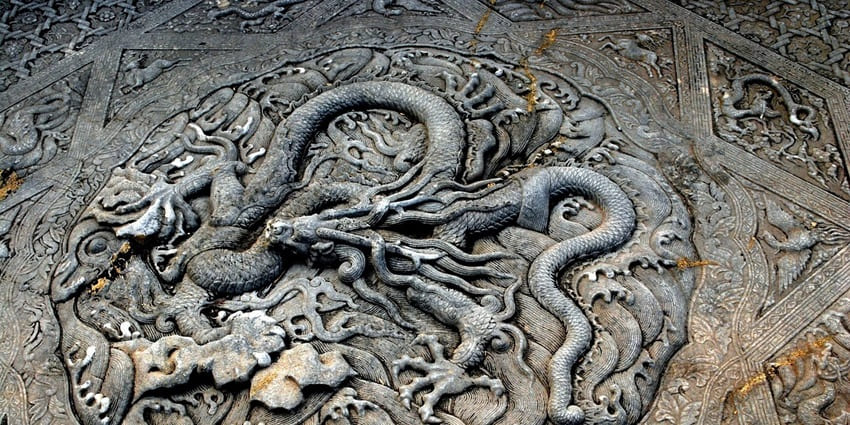 An image of a rock carving from the Maori Rock Carvings in New Zealand.