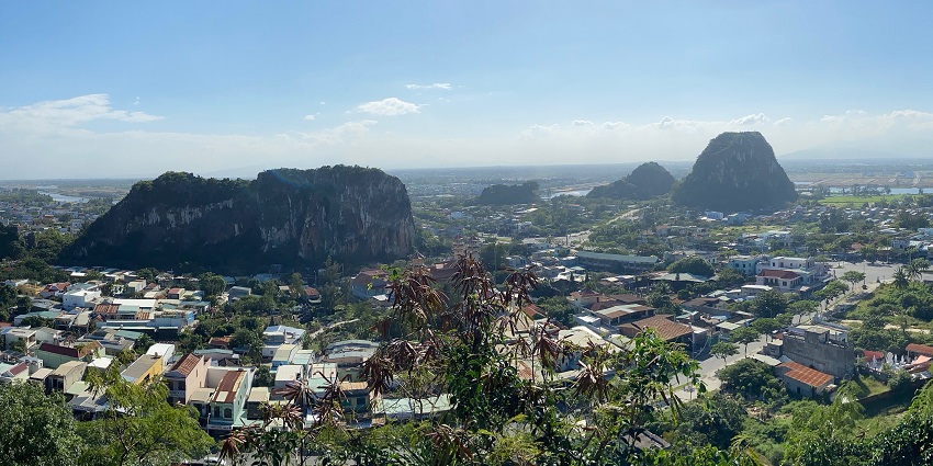 An image of the Marble Mountains, one of the tourist attractions near My Son Sanctuary Vietnam