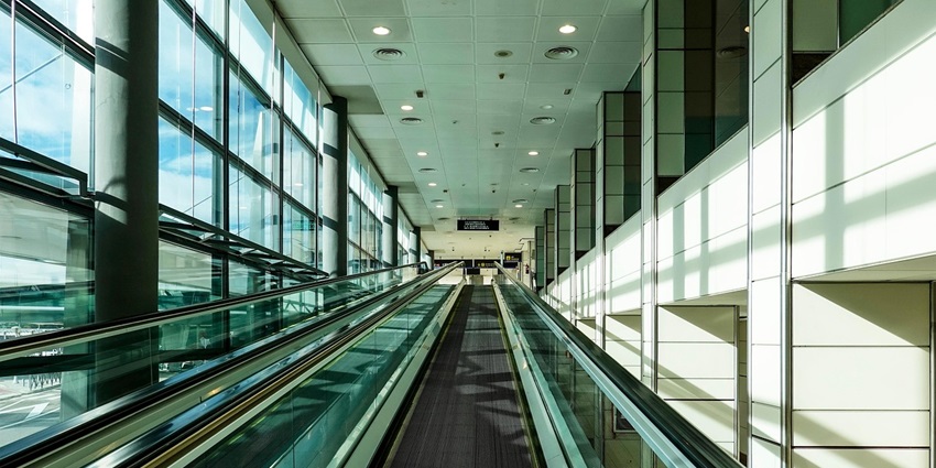 The inside of the Mariscal Lamar International Airport, one of the airports in Ecuador