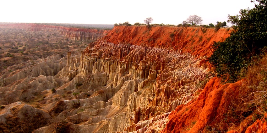 A stunning image of the Moon Viewpoint’s unique eroded cliffs, resembling a lunar landscape.