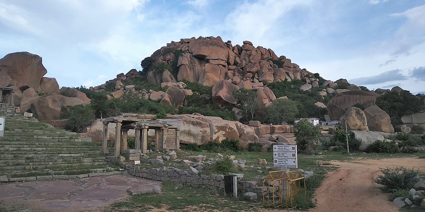 Piles of rocks at Matanga Hill near Hampi Bazaar in Karnataka, as described in this Hampi travel guide.