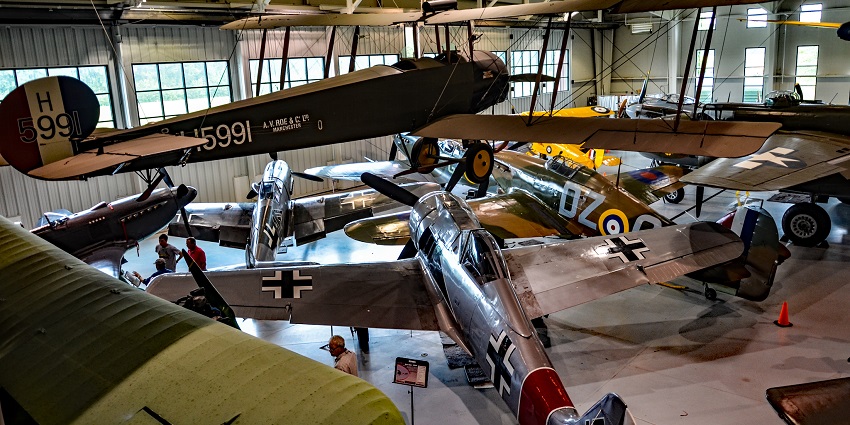 A Virginia-based museum featuring vintage warbirds, including WWII fighter planes and bombers.