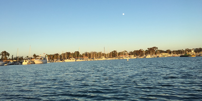 An image of a beautiful view of Mission Bay, a perfect Valentine's Day spot in San Diego