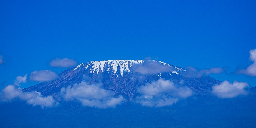 An image of the iconic Mount Kilimanjaro, a famous trekking place to visit in January.