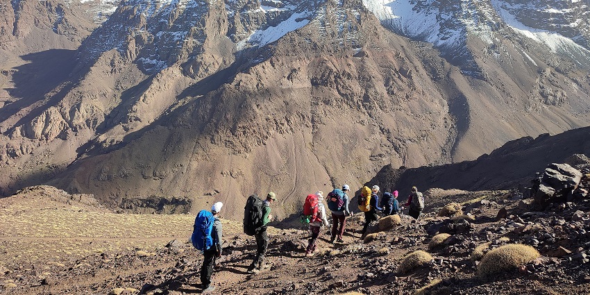 An image of Mount Toubkal offering trekkers a thrilling mountain trekking experience.