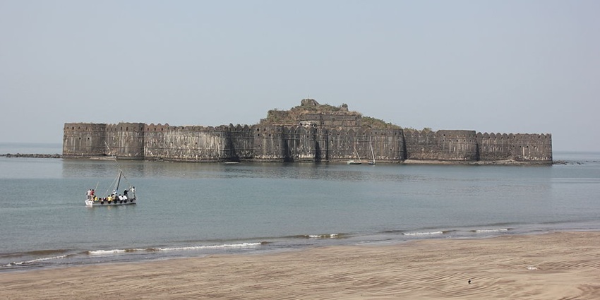 A view of the Murud-Janjira Fort from the mainland that is a very famous water fort